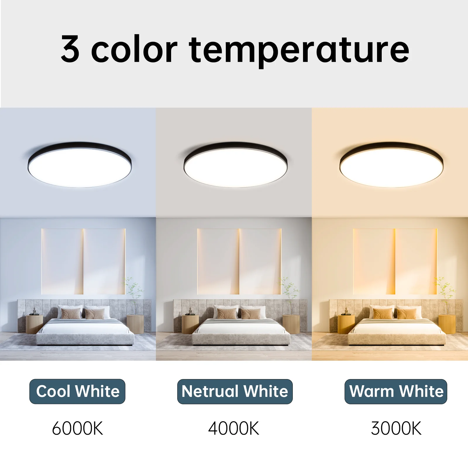 รูปสินค้า LED โคมไฟเพดานกันน้ำ IP44 สำหรับห้องน้ำและห้องครัว