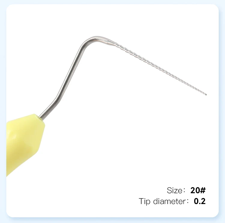 3-teiliges Set AZDENT Zahnwurzelkanal-Feilen, Mikrotherapie-Sonde, Shaper, rotierende Endodontiefeile, Handfeile, Taper 02/04, für die Zahnmedizin – Detail 12