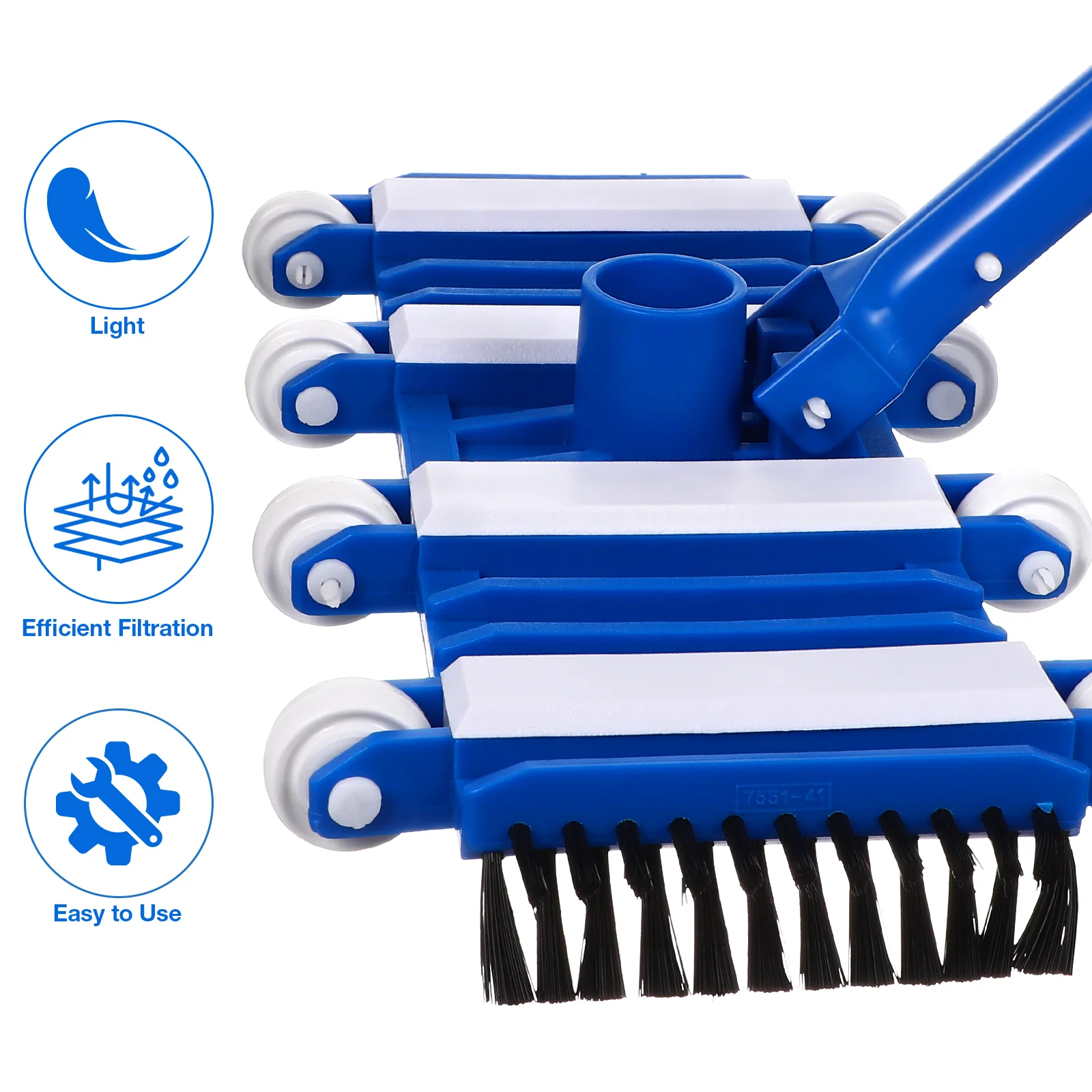 

Pool Vacuum Head Swimming Pool Vacuum Cleaner Head with Wheel and Brush