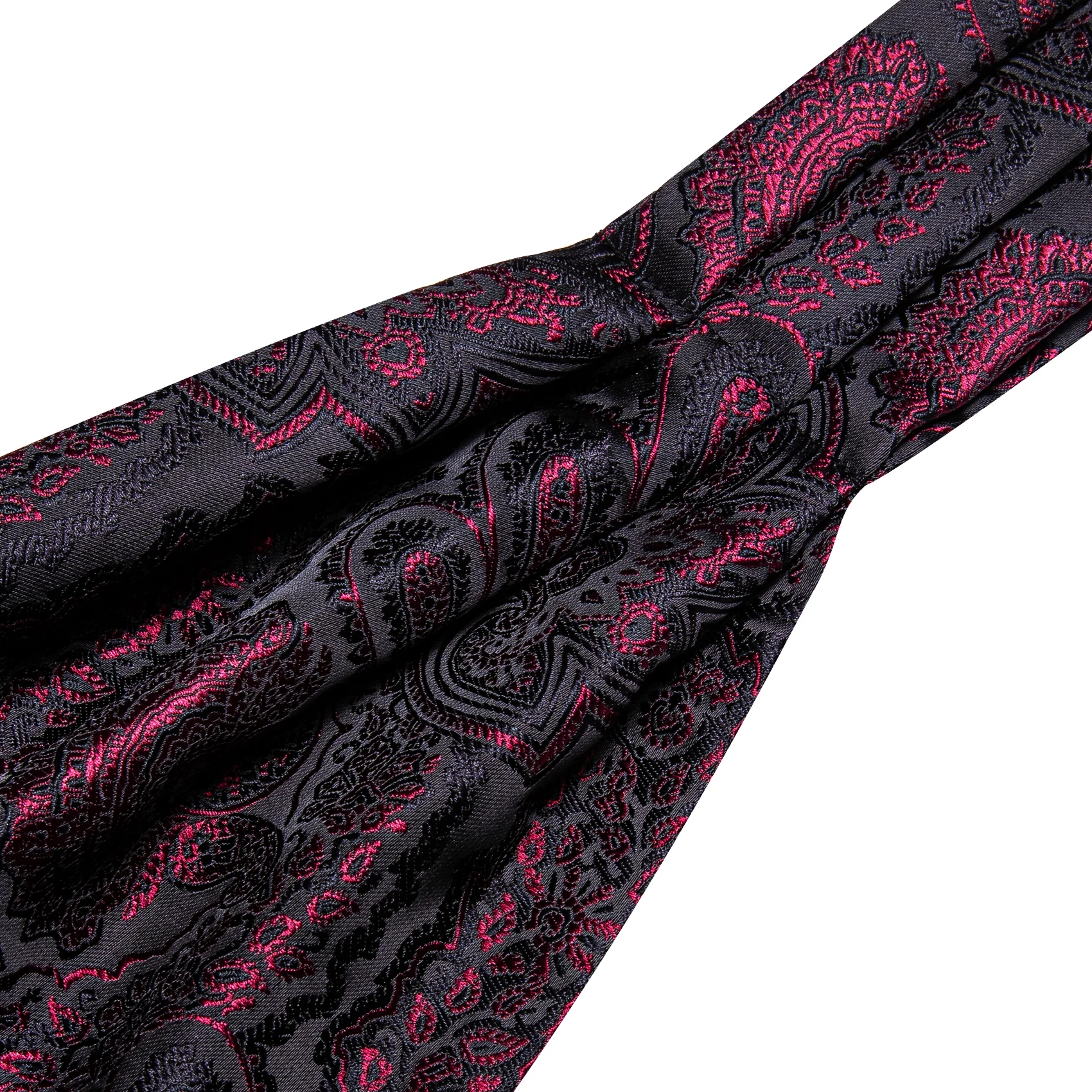 Neck Tie Barry.Wang Silk Men's Ascot Handkerchief Cufflinks Sets Designer Jacqaurd Cravat For Male Formal Casual Wedding Business