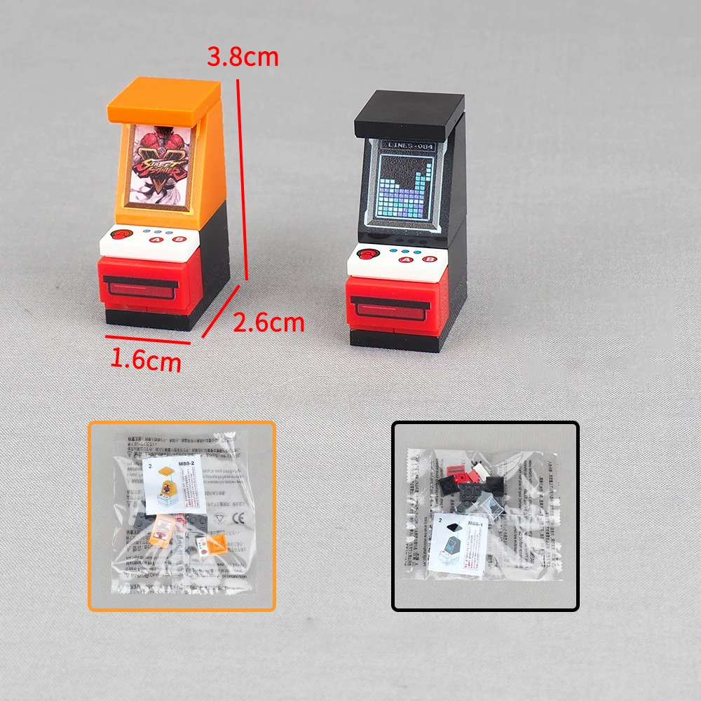 MOC 1PCS Mini Arcade Games Console Building Blocks Set Room Display ...