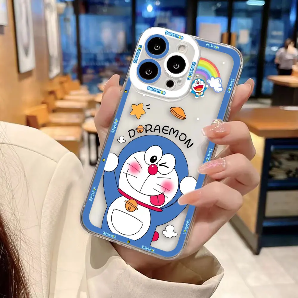 Coque de téléphone transparente avec dessin animé Doraemon, étui en TPU pour Xiaomi Redmi Note 11T 11S 10 9 10S 9S 8 Pro Max Plus