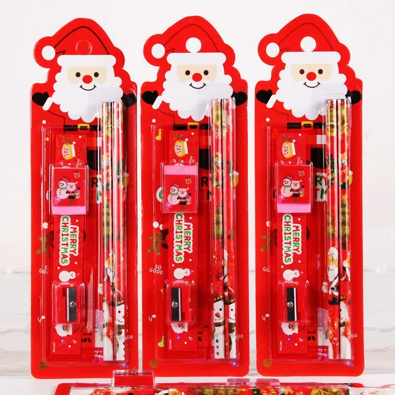 Cartoon Christmas Stationery Set Children Writing Tools Girl Gift Office School Art Supplies Drawing Pencils - 3