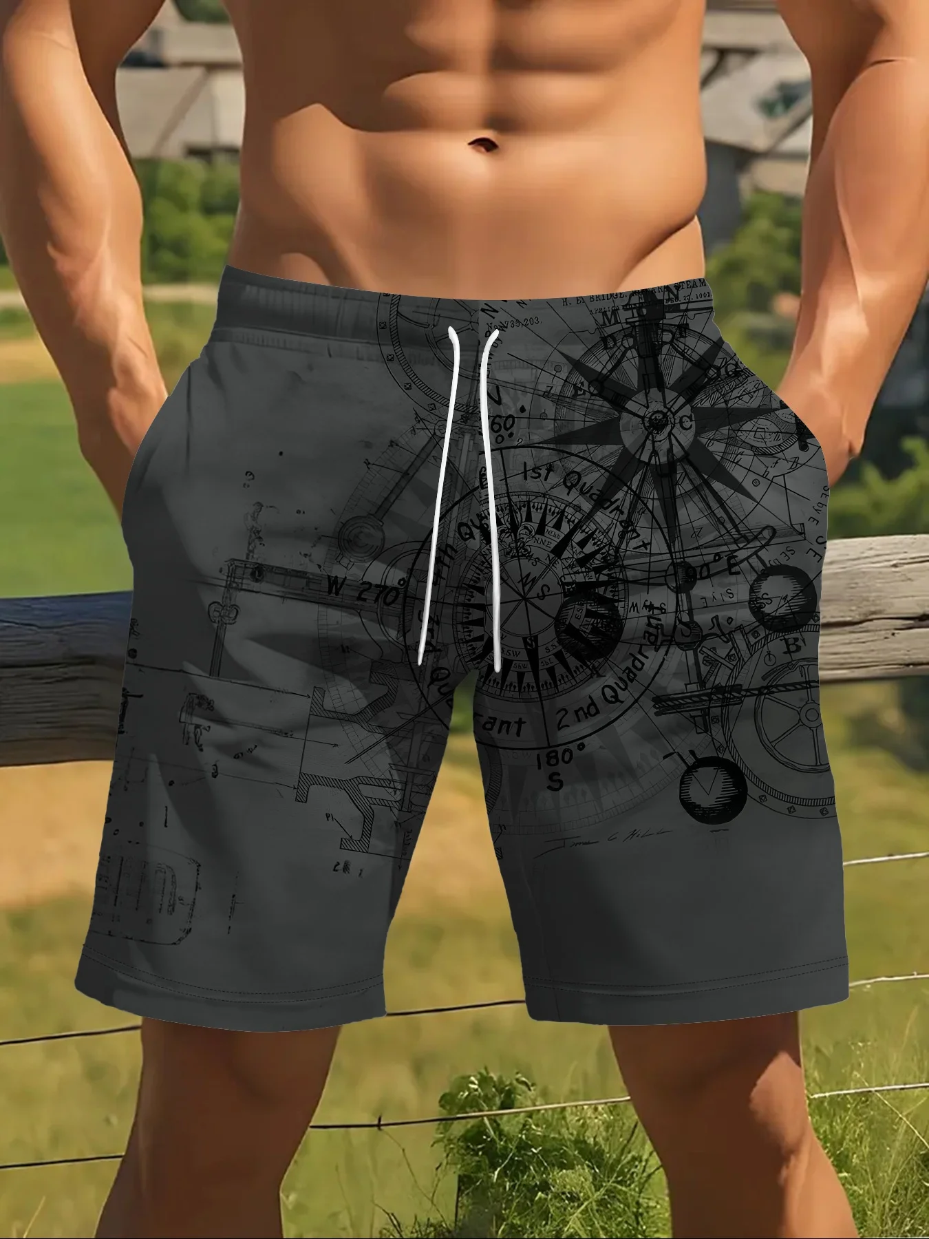 Mens Beach Shorts Casual Surfing Gym Sports Pants