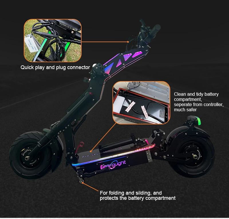 G14 new 10000W dual motor electric scooter high speed 130km/h 14-inch fat tires with powerful 72V 40AH battery life 140km