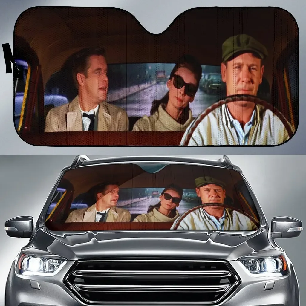 Car Sunshade Windshield Sunshade Back To The Future Marty McFly and Emmett Brown Car Sun Shade Windshield Car Accessories Movie Sunshade Sun Protection