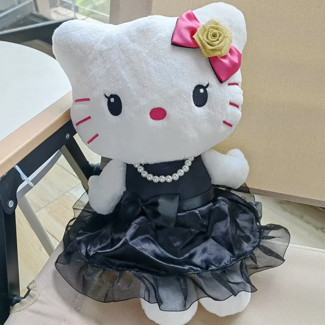 Sanrios Hello Kitty Kuromi My Melody Bow Tie Lace Skirt Plush Doll - the perfect blend of cuteness and charm, a must-have for Sanrio fans and lovers of Kawaii Hawaii cartoons.