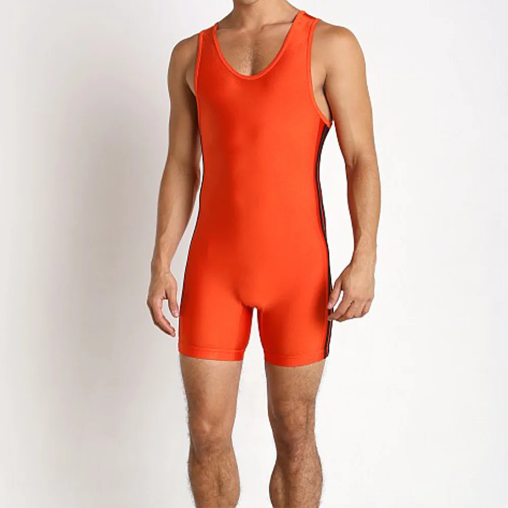 Wrestling Singlets Running Wear One Piece Bodysuit Iron WWE Gym Sport Weightlifting PowerLifting Fitness Skinsuit