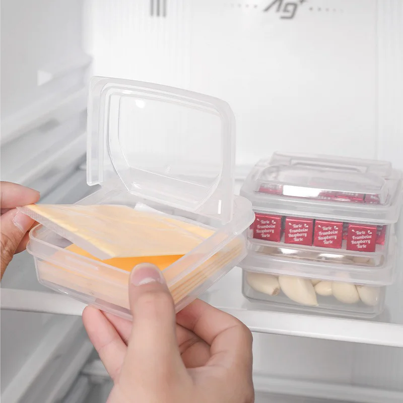 Food Grade Storage Container Airtight Refrigerator Cheese Storage Box 90- degree Opening Kitchen Supplies For Butter Scallion - AliExpress