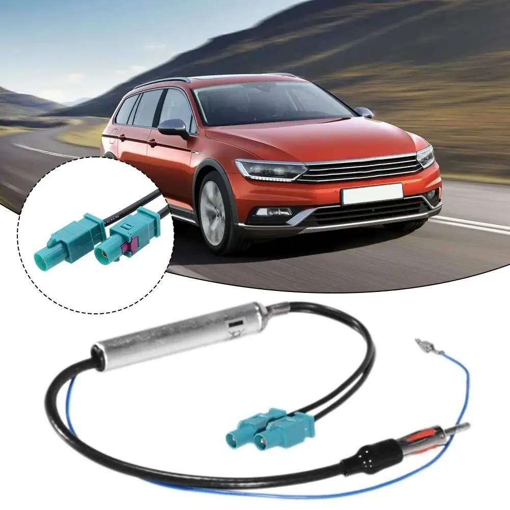 18.1 Inch Car Special Radio Antenna AM/FM Audio Radio Signal Amplifier Dual Fakra RF Radio Antenna Aerial Adapter for AUDI Adapt 2