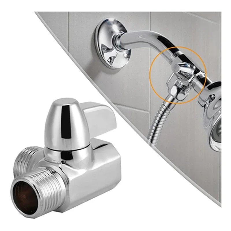 Shower Arm 3-Way Diverter Valve G1/2'' 1Pcs For Handheld Shower Head Fixed Head Bathroom Accessories Threaded Connector shower head diverter valve