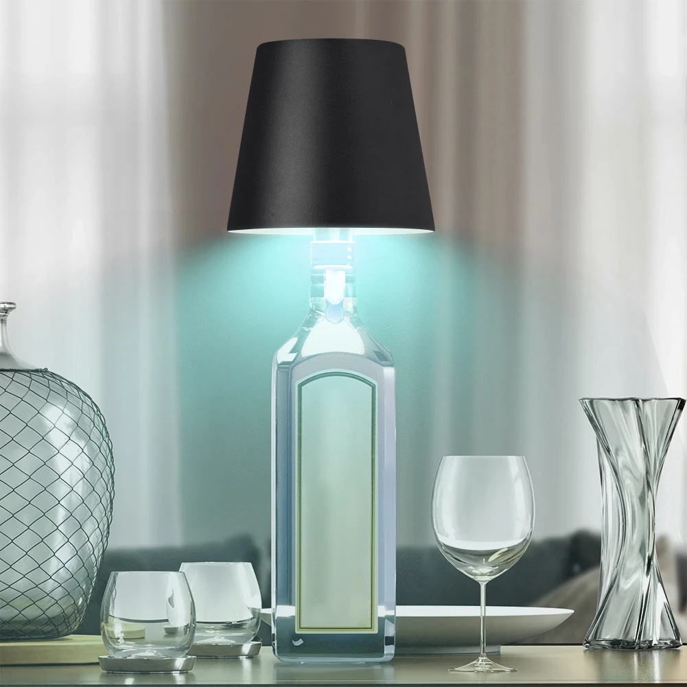 Description Picture 6 of itemWireless Bottle Lamp LED Wine Bottle Base Rechargeable Vases LED Light Portable Warm Light & RGB Wireless Touch Table Lamp
