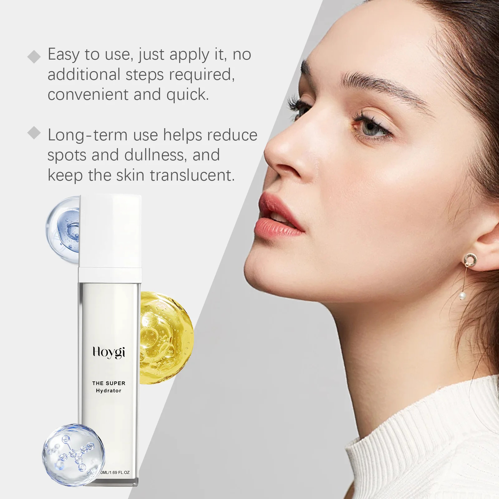 Hyaluronic Face Serum Reduce Fine Lines Oil Control Improve Sagging Skin Strengthen Barrier Brighten Dullness Firming Emulsion