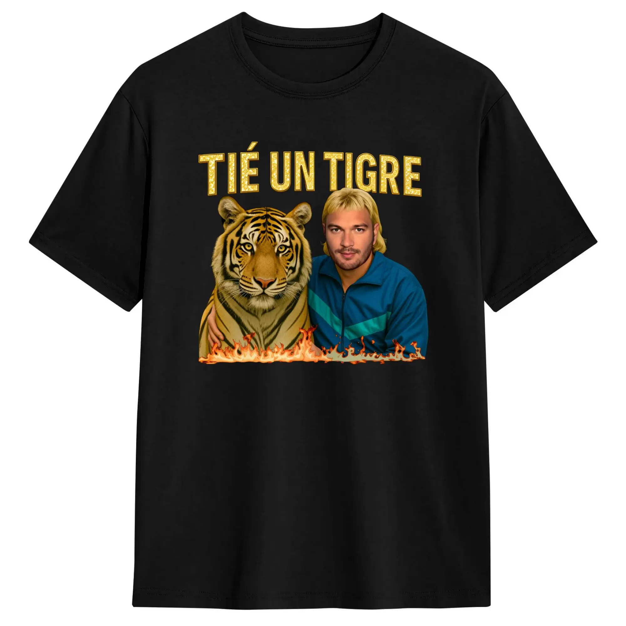 Männer Frauen T-Shirt Jul 'Tu es un tigre' T-Shirts Hip Hop Sommer T-Shirts Vintage Baumwolle Tops Plus Size