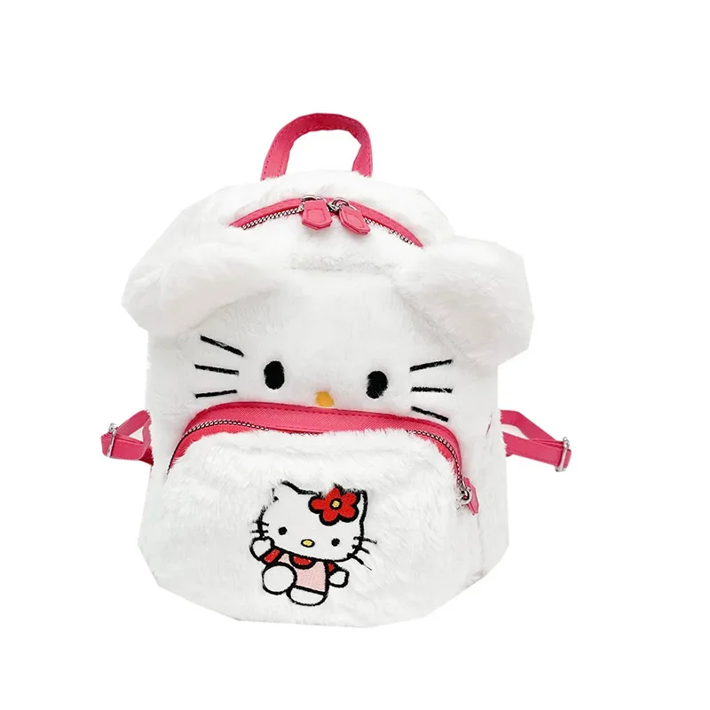 thumbnail image 1 of Nueva mochila de peluche linda de Sanrio, mochila de gato Kt, bolso de mano blanco de Hellokitty, mochila escolar primaria para niños kawaii, 1 of 5