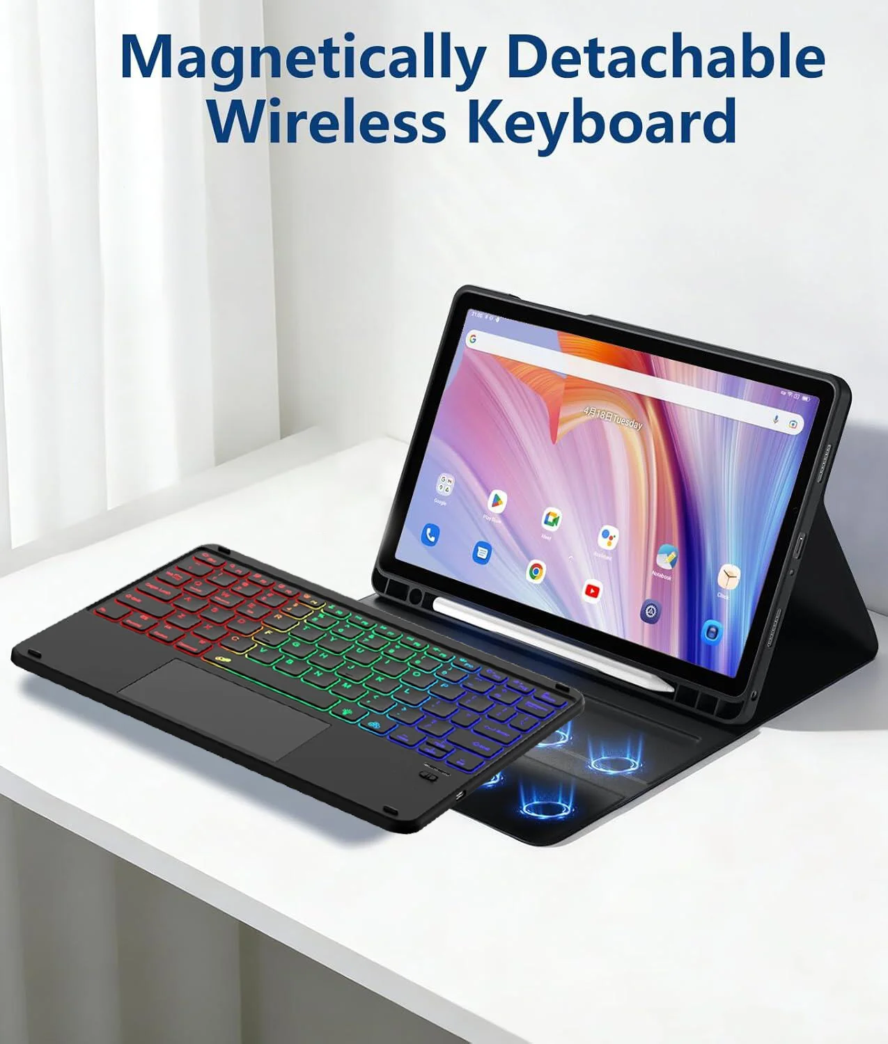 Enhanced Keyboard Case with Trackpad and Stylus Holder