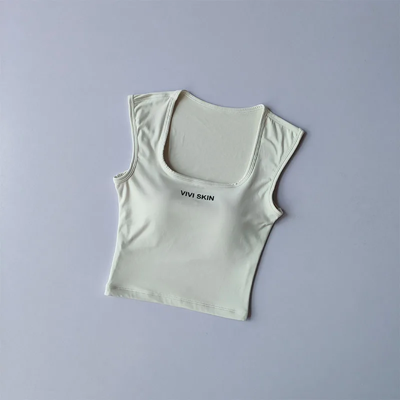 Women's Wide Shoulder Strap Integrated Sports Underwear Yoga Clothing Training Fitness Bra Yoga Vest Sport Top Tank Vest