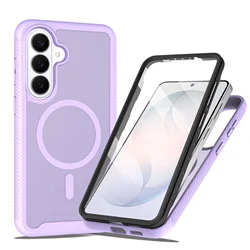 Heavy Duty Shockproof Magnetic Armor Case with PET Screen Protector - Galaxy S26+ (PURPLE)