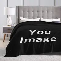 Custom Personalized image Customize Flannel Blanket Customized Photo Gifts Soft Throw Blanket Travel Bedspread Sofa Bed Cover 4