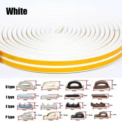 Weatherproof Self - Adhesive Door and Window Insulation Strip - Noise Reduction & Draft Stopper Tape (Available in 5m/10m) - E (9mmx4mm) (White)