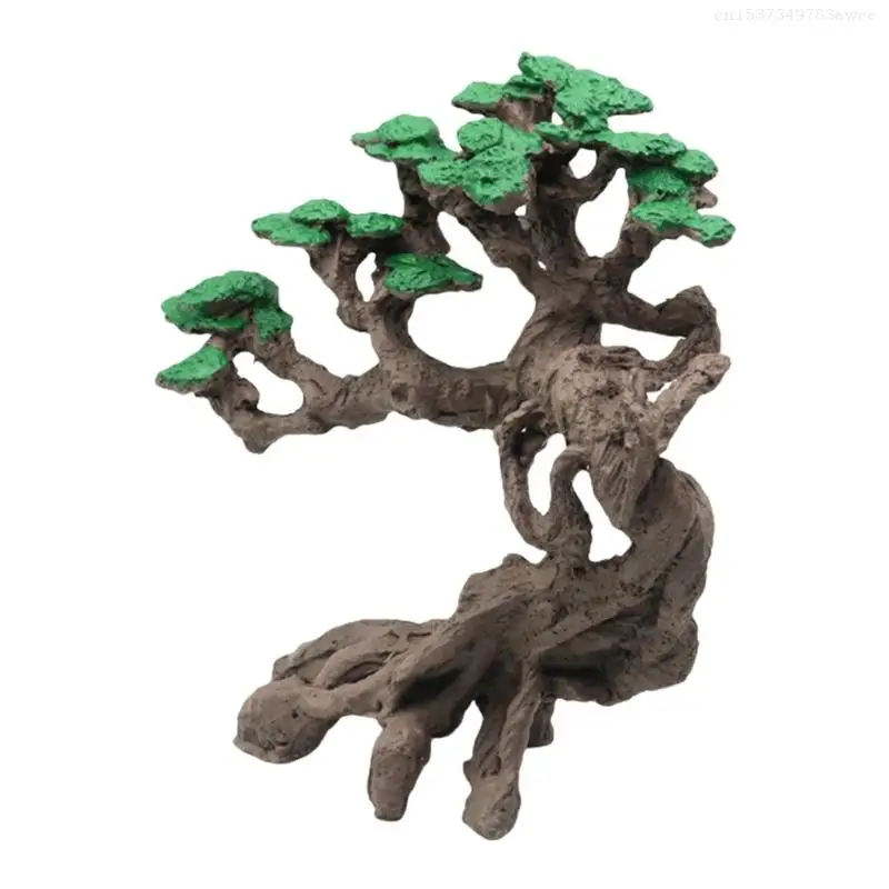 Aquariums Resin Deadwood Fishtanks Ornament Shrimp Hideouts House Landscape Tree Fishtanks Underwater Safe Decors F0T6