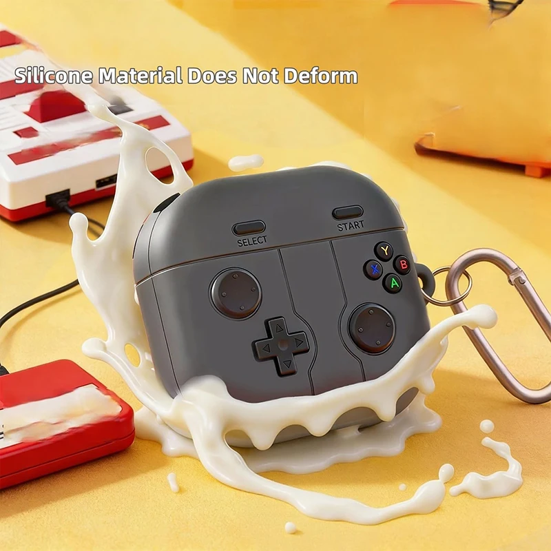 3D Cartoon Gamepad Style Silicone Soft Phone Case - Playful Earbud Protector Cover