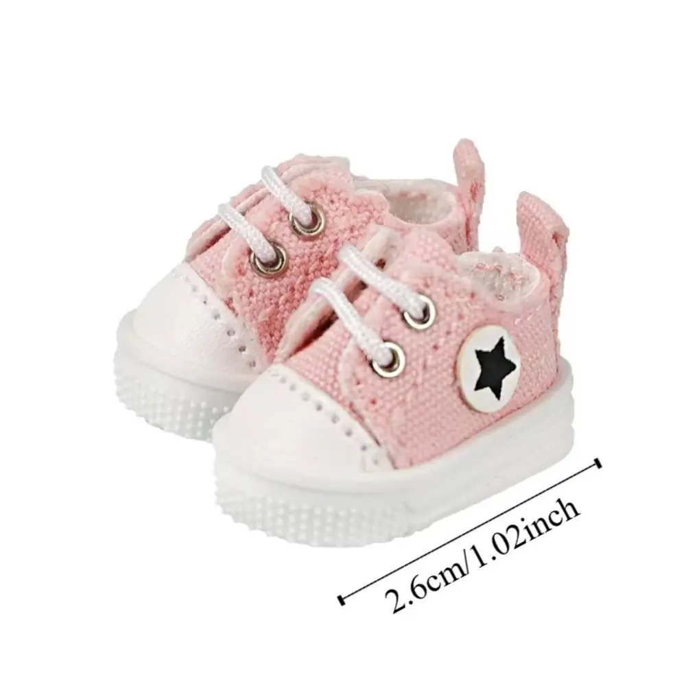 Fashion Star Pattern Ob11 Shoes Dress Up Low Top Doll Canvas Shoes Cute Outfit Sports Shoes Casual Doll Shoes Doll Accessories
