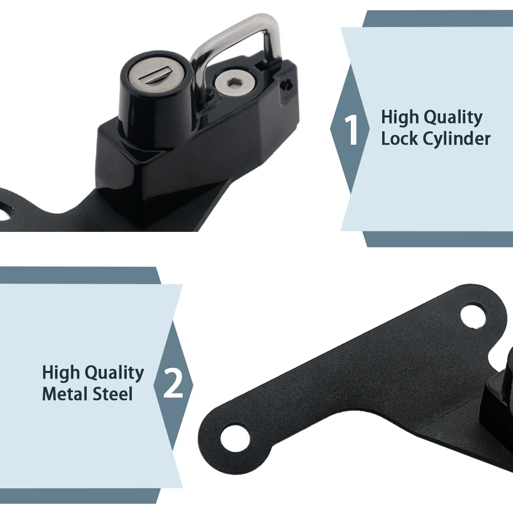 Motorrad Helms chloss Kit Helme Sicherheit Diebstahls icherung rostfreies Aluminium für kawasaki ZX-10R zx10r zx 10r Zubehör – Detail 13