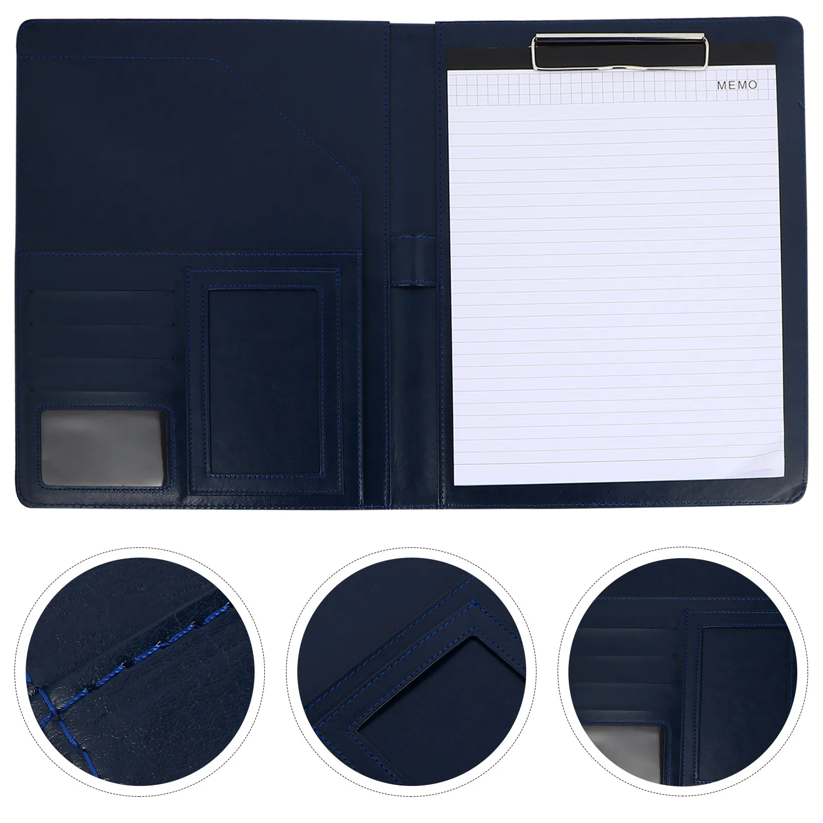1Pcs A4 PU 문서 폴더 다기능 포트폴리오 포트폴리오 폴더 명함 홀더 사무실 학교 여행