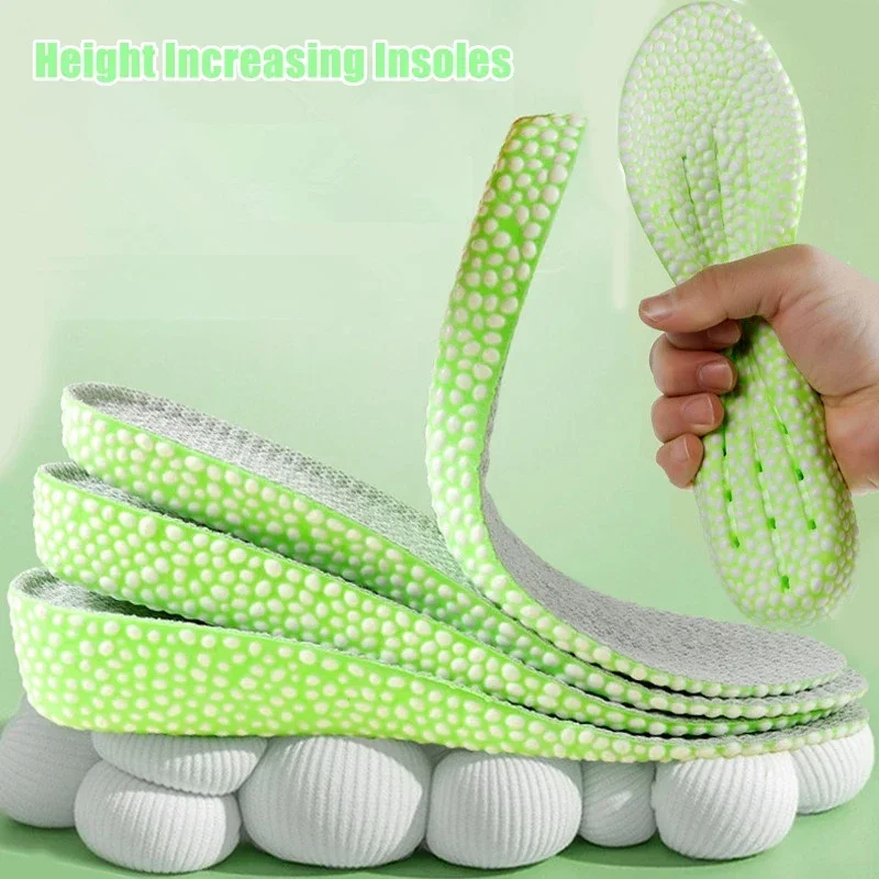 Quality Boots Sneakers Shock Absorption Insoles Feet Height Increase Shoes Insole 1.5cm/2.5cm/3.5cm Growing Shoe Pads 1Pair shoe insoles sport insoles sport orthopedic insoles sports insoles
