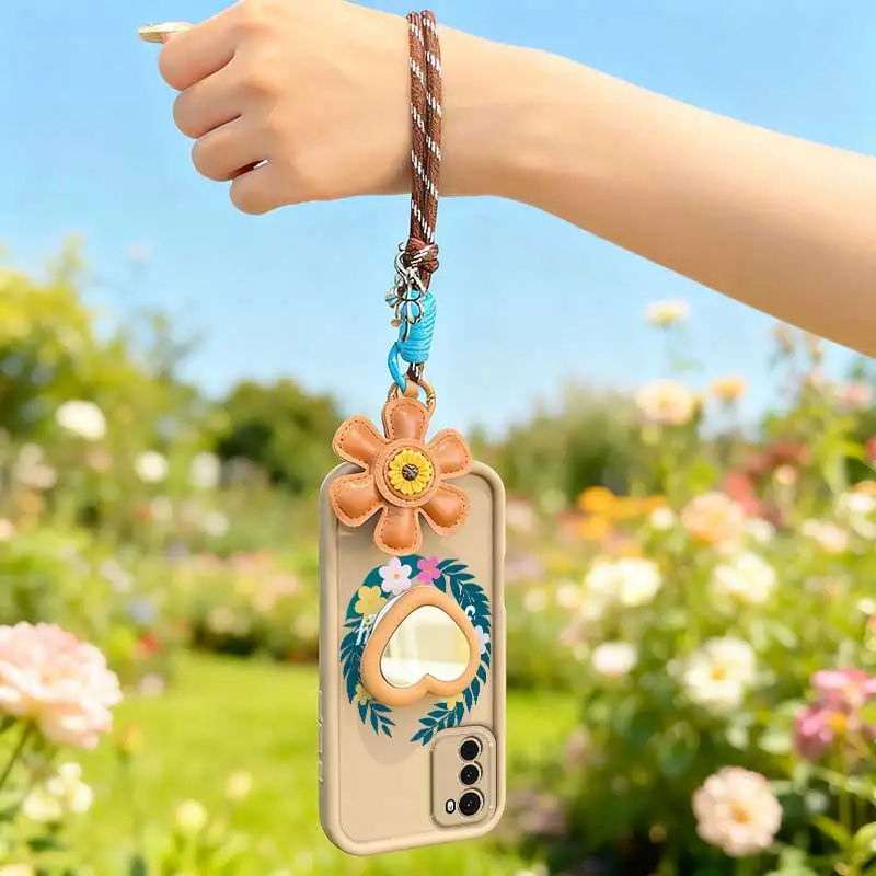 Colorful Garland Phone Case Set with Lanyard and Craft Embellishments