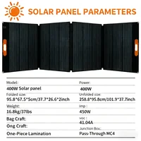 Panneau solaire pliable 400W pour stations d'alimentation, camping, générateur d'énergie d'urgence, charge hors réseau 3