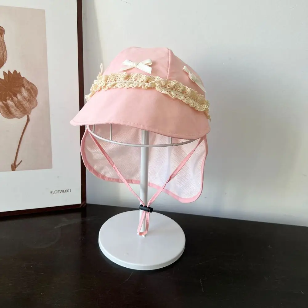 Cute Sweet Kids Shawl Sun Hat Breathable Cotton Baby Sun Protection Hat Sunscreen Quick Dry Children Fishmen Hat Spring Summer