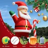 26FT Christmas Inflatable Santa Claus with Cindy Cane & Gift Boxes, Outdoor Blow Up Giant Santa Inflatable Christmas Decoration 3