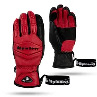 Ski Gloves Goatskin Leather Mittens 3M Thinsulate Snowboard Gloves Winter Thermal Warm Skiing Gloves Waterproof Men Women