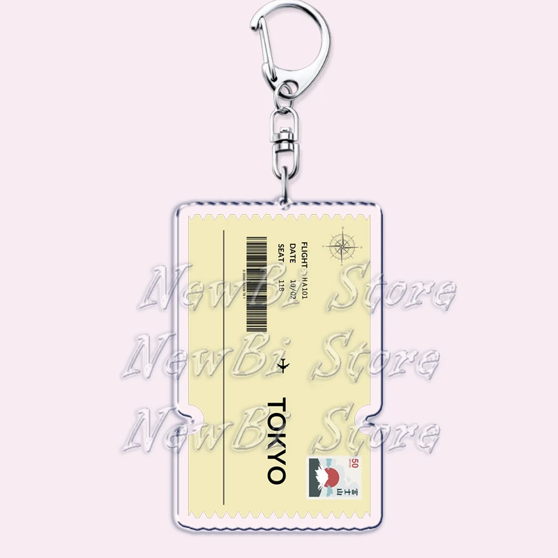 Tokyo Reise-Souvenir-Ticket-Schlüsselanhänger für Zubehör, Tasche, Bordkarte, Flug, Ziel, Schlüsselanhänger, Schmuck, Fans, Freunde, Geschenke – Detail 8
