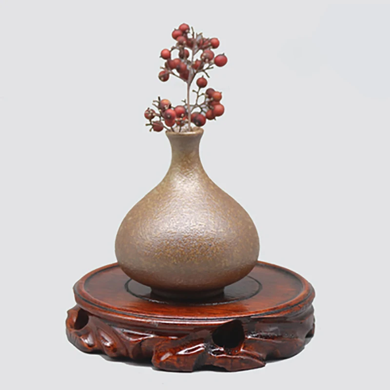 Wooden Pedestal Display Stand, Solid Wood Carving, Handicraft, Decorative Base for Bonsai Statue, Tea Set, Teapot Ornaments