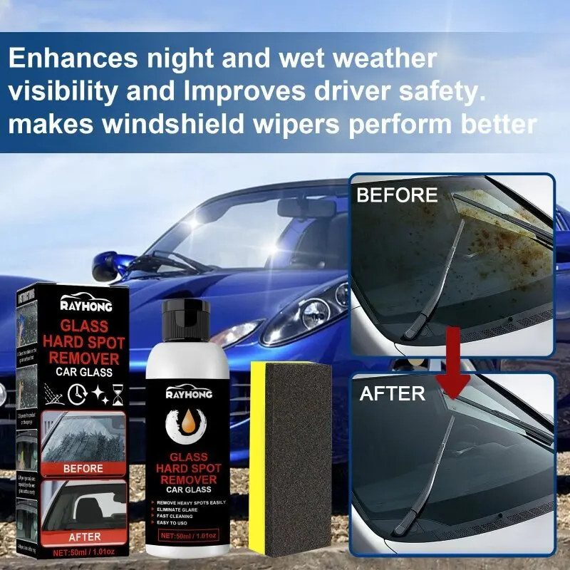 Car Glass Deep Cleansing and Polishing Cream Restore Cleanse and Polish Glass Surfaces