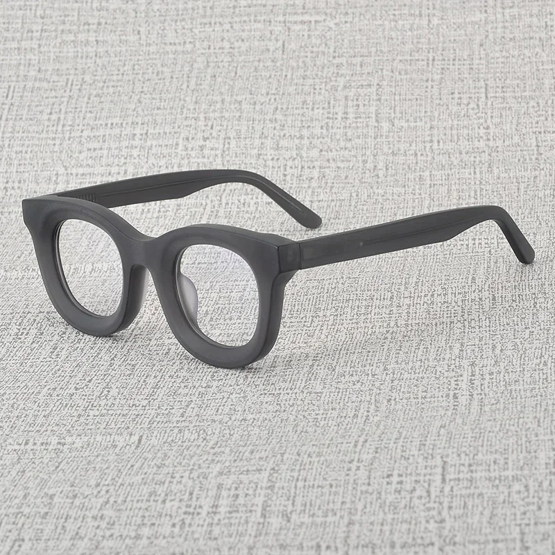 

Acetate Round Myopia Glasses Men High Quality Vintage Black Tortoise Eyeglasses Frame Male Women Thick Prescription Spectacles