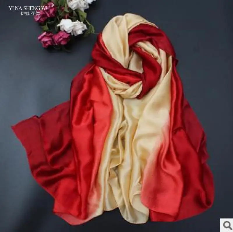 Belly Dance Waving Veil Gradient Imitation Silk Scarf Shawl Women Performance Dancing Veils Shawls Costumes Accessories190x110cm