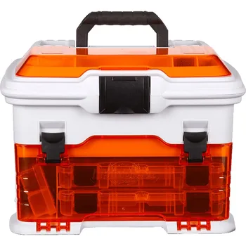 Flambeau Outdoors. T4P Pro Multi Loader, Fishing Tackle Box, White, Orange, 33.5 inches long, Plastic 2