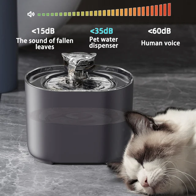 Petavista Automatic Cat Water Fountain with Filters Ultra Silent USB Electric Water Pump Cats Dog Pet Drinking Water Dispenser 5
