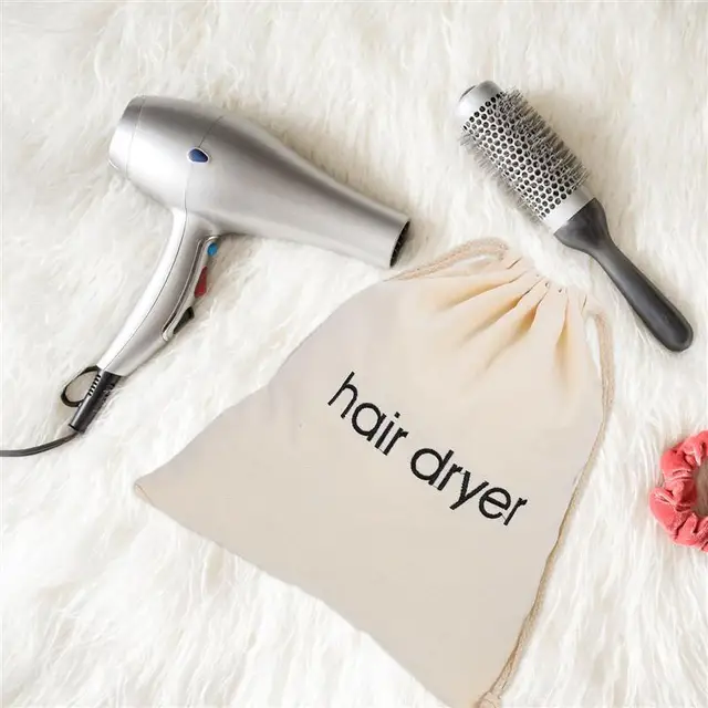 Hajszárító Táska Utazási Húzózsinós Tasak Vendégszoba Alapvető Fontosságú, Legjobb Méretű Kefe Fúvás - Image 6