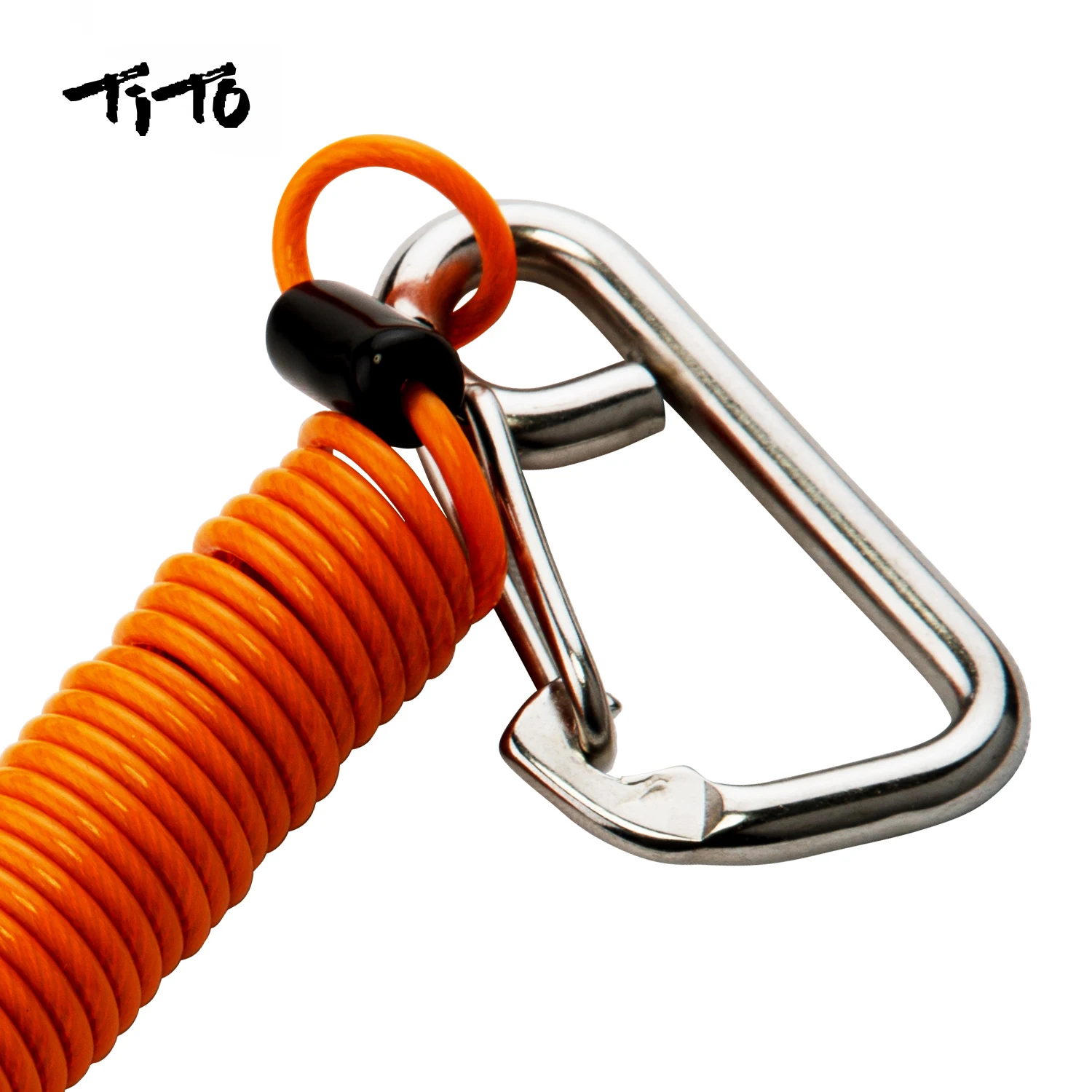 TiTo Titanium Reef Hook Scuba Diving Single Drift Hook with Telescopic Spring Rope for Diving Accessories Current Hook 4