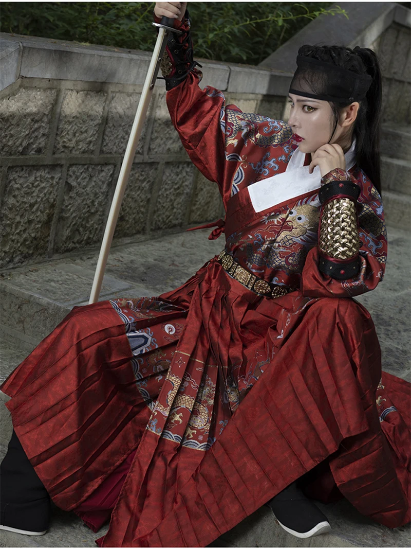 High Quality Hanfu Women Men Ancient Chinese Hanfu Adult Jin Yiwei Cosplay  Costume Hanfu Black Red Blue For Couples Plus Size - AliExpress