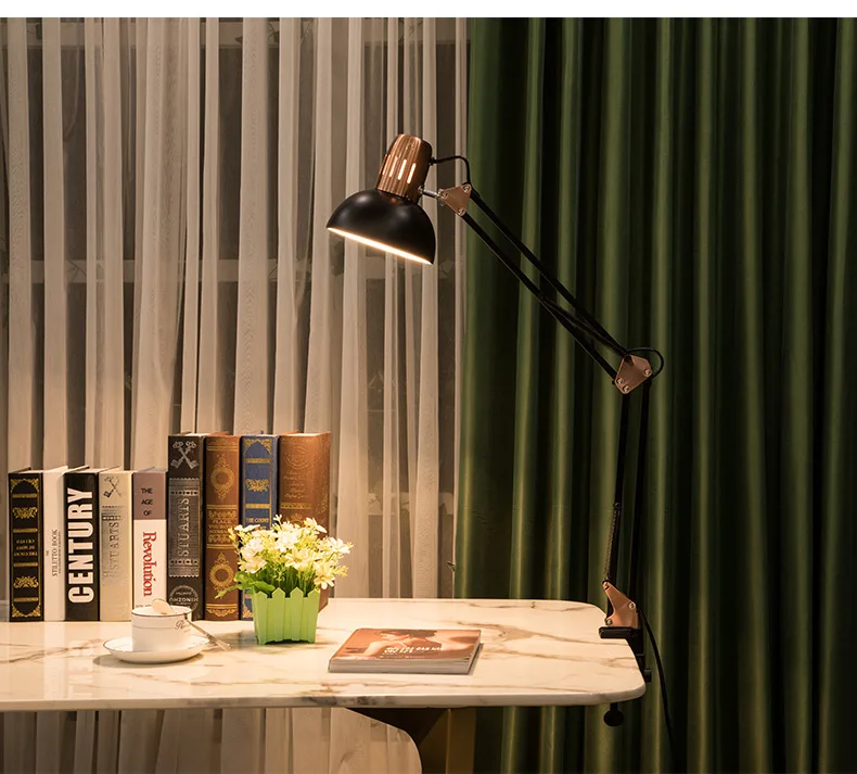 Lampă de birou cu LED-uri de studio Lămpi portabile de epocă cu clemă, carte, citire, pliabil, scriere, corp de iluminat pentru unghii_voghion.com
