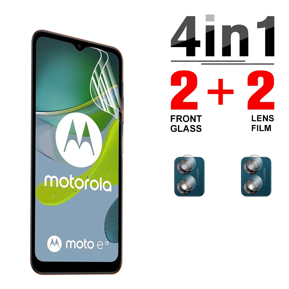 

4 в 1, Гидрогелевая пленка для объектива камеры Motorola Moto E13