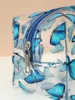 Butterfly Avocado Cosmetic Bag PVC Women Zipper Clear Makeup Bags Case Travel Make Up Organizer Storage Bath Toiletry Wash Bag 3