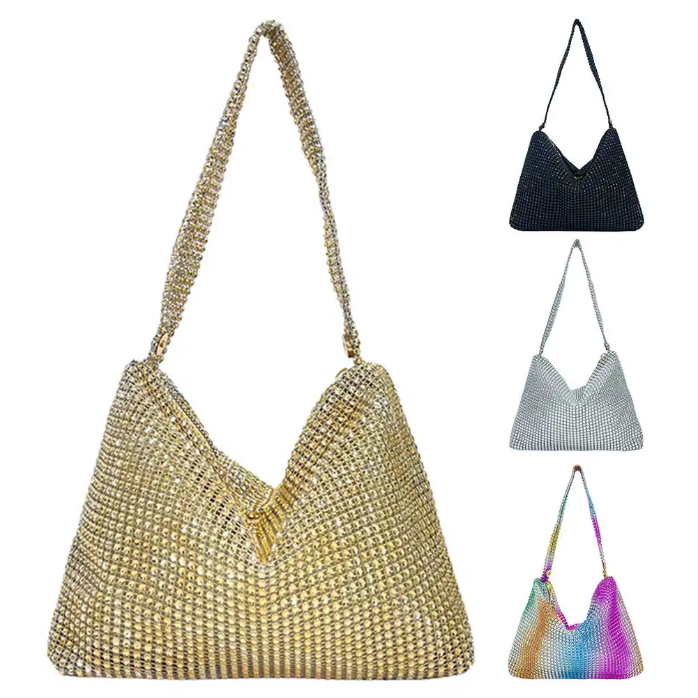 Glitter Evening Dinner Clutch Bag Large Capacity Women Lady Stylish Evening Bag Party Cocktail Wedding Bag Everyday Shoulder Bag