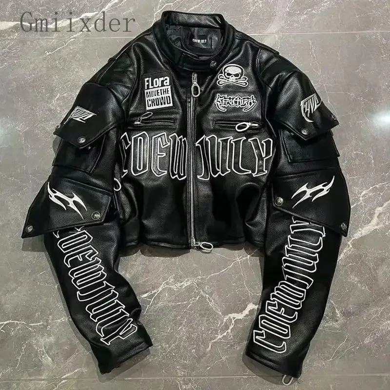 Ameri　ROUND SHORT FAKE LEATHER JACKET Ameri（アメリ）の「ROUND SHORT SYNTHETIC LEATHER JACKET